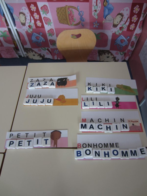 Reconstituer des mots travaill&eacute;s en classe et nommer les lettres