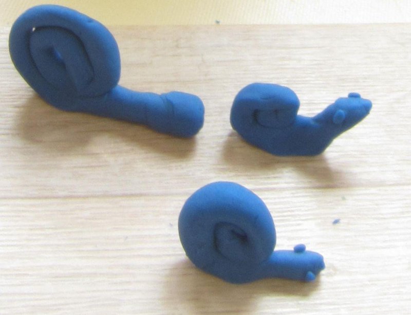 Escargot en p&acirc;te &agrave; modeler